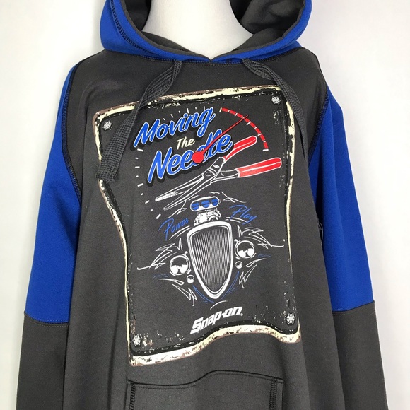 Snap On by Choko Blue Size Large Long Sleeve Men’s Authentics Pullover Hoodie - Picture 3 of 6